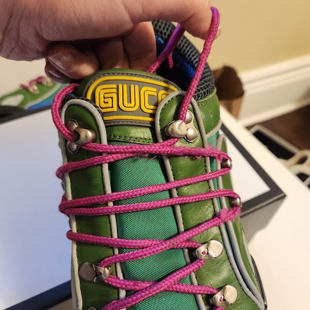 Gucci - Flashtrek Reflective Leather, Suede and Mesh Sneakers - Multi 9 BNWB - Picture 10 of 13